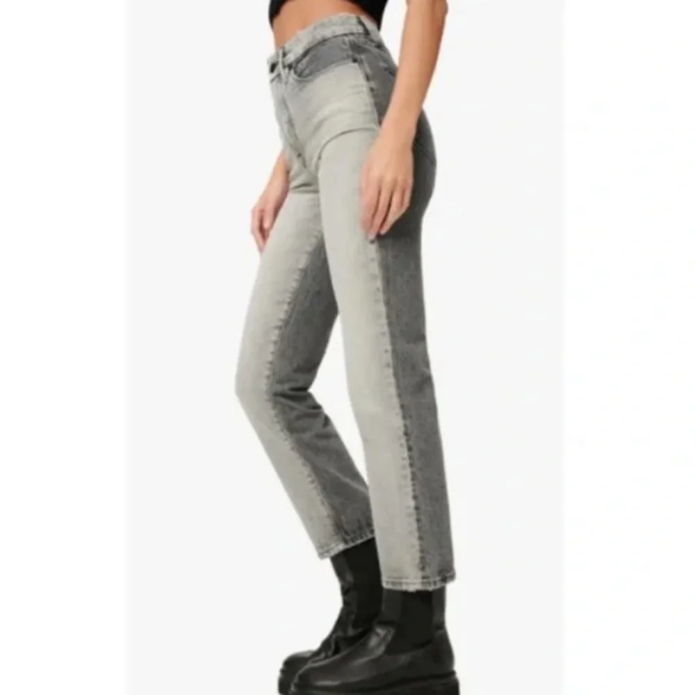 Good American Vintage Two Tone Jean black and gray classic jeans 0/25​​ - Picture 2 of 13